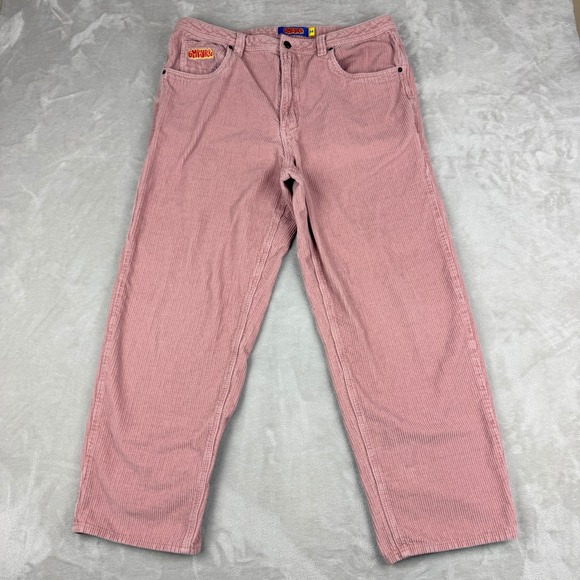 Empyre Other - Empyre Corduroy Relaxed Skate Pants Men 34 (Fit 37x28) Dusty Pink Baggy Y2K